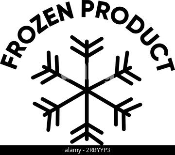 Icona o logo del simbolo vettoriale del prodotto congelato Illustrazione Vettoriale