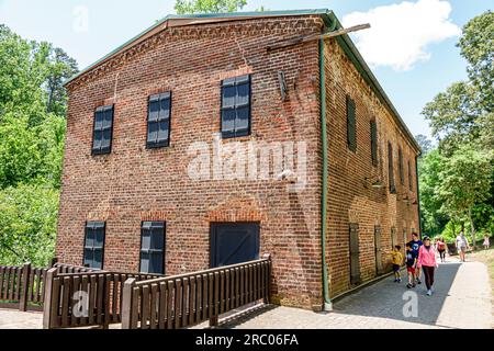 Roswell Atlanta Georgia, Vickery Creek Old Mill Park, storica officina meccanica Foto Stock