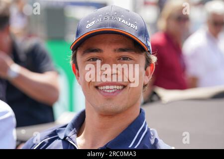 Nyck De Vries 21 (NED), AlphaTauri AT04 durante la FORMULA 1 ARAMCO BRITISH GRAND PRIX 2023 sul circuito di Silverstone, Silverstone, Regno Unito il 9 luglio 2023 Foto Stock