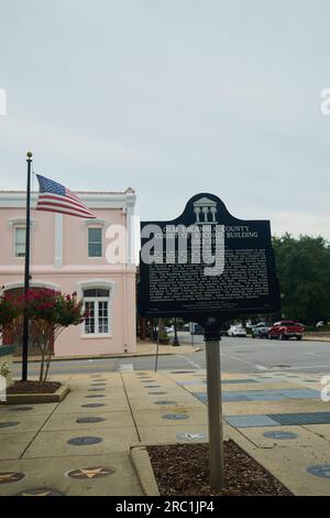 Old Escambia County Courthouse Historical Marker Foto Stock