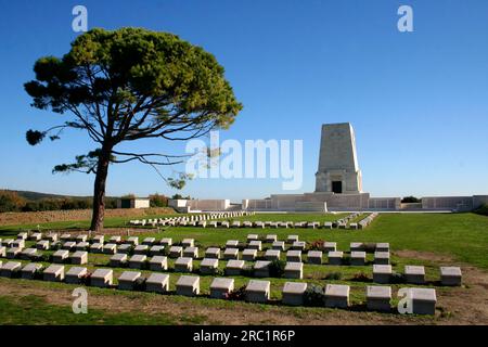 Il Cimitero militare di Lone Pine sulla penisola di Gelibolu, Turchia Foto Stock