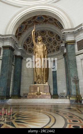 La Estatua de la Republica, Statua di bronzo, State House, El Capitolio, l'Avana, Cuba Foto Stock