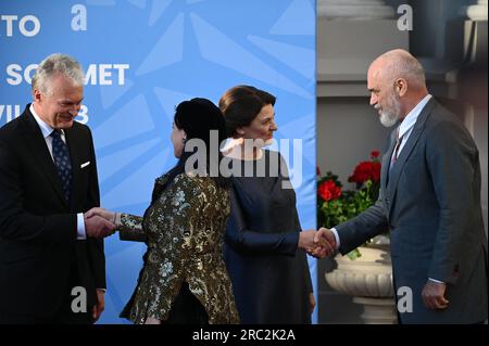 Zaho Rama Linda Rama, from left, Prime Minister of Albania Edi Rama and Zaho Rama ...
