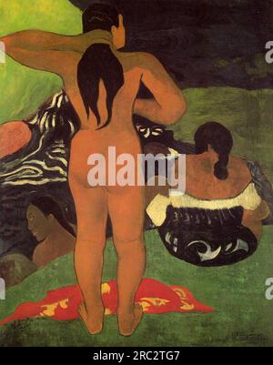 Donne tahitiane sulla spiaggia 1892; Polinesia francese di Paul Gauguin Foto Stock