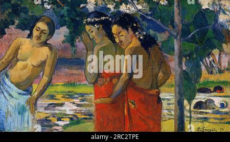 Tre donne tahitiane 1896; Polinesia francese di Paul Gauguin Foto Stock