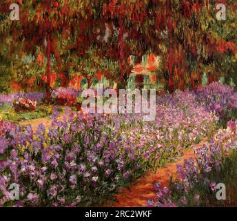 Claude Monet - Irises nel Giardino di Monet Foto Stock