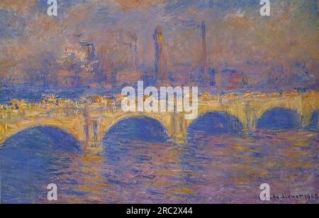 Claude Oscar Monet - Ponte di Waterloo, effetto luce solare 4 Foto Stock