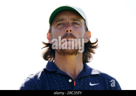 L'inglese Tommy Fleetwood durante la Pro-Am davanti al Genesis Scottish Open 2023 al Renaissance Club di North Berwick. Data foto: Mercoledì 12 luglio 2023. Foto Stock