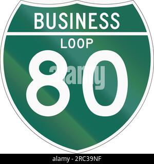 Scudo per il Business Loop fuori dall'Interstate. Foto Stock