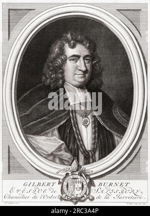 Gilbert Burnet, 1643 - 1715. Filosofo e storico scozzese. Era il vescovo di Salisbury. Dopo una stampa di Bernard Picart da un ritratto di Sarah Hoadly. Foto Stock