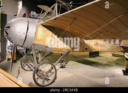 Il primo aereo da caccia al mondo, l'originale e unico monoplano italiano Caproni CA.20 Seattle Washington State USA Foto Stock