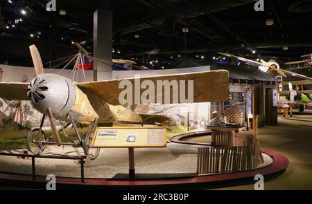 Il primo aereo da caccia al mondo, l'originale e unico monoplano italiano Caproni CA.20 Seattle Washington State USA Foto Stock