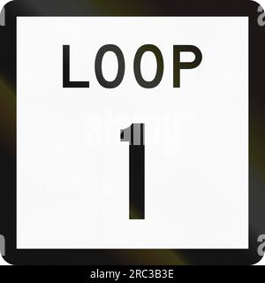 Scudo per l'autostrada statale degli Stati Uniti: Texas Loop 1 Foto Stock
