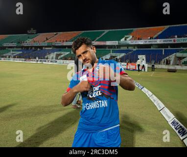 Nella serie ODI in tre match tra Bangladesh e Afghanistan, l'Afghanistan ha vinto la serie nel 2-1 Foto Stock