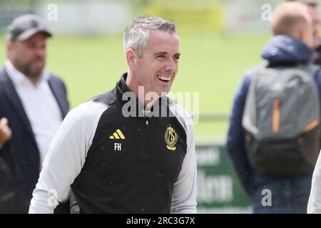 Tubbergen, Paesi Bassi. 12 luglio 2023. Fergal Harkin fotografato durante una partita di calcio amichevole tra lo Standard belga de Liege e l'olandese AZ Alkmaar, durante il loro campo di allenamento estivo, mercoledì 12 luglio 2023 a Tubbergen, per prepararsi alla prossima stagione 2023-2024. BELGA PHOTO BRUNO FAHY Credit: Belga News Agency/Alamy Live News Foto Stock