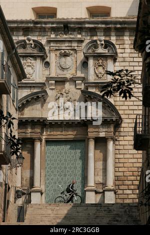 Pujada de Sant Domenec , Gerona, Catalogna, Spagna Foto Stock