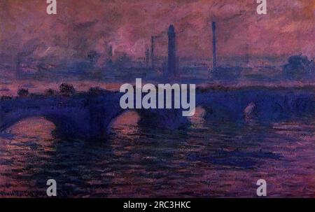 Waterloo Bridge, Overcast Weather 1901 di Claude Monet Foto Stock