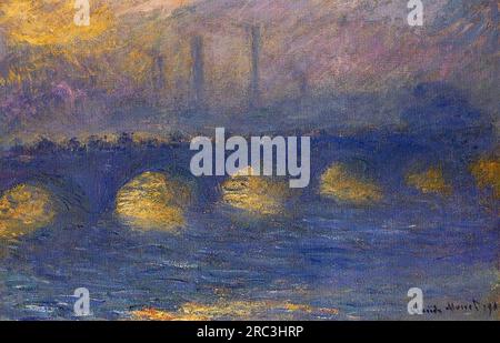 Waterloo Bridge, Overcast Weather 1904 di Claude Monet Foto Stock