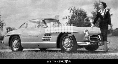 Trasporto/trasporto, auto, varianti di veicoli, Mercedes-Benz 300 SL coupé, 1954, ULTERIORI-DIRITTI-AUTORIZZAZIONE-INFO-NON-DISPONIBILE Foto Stock