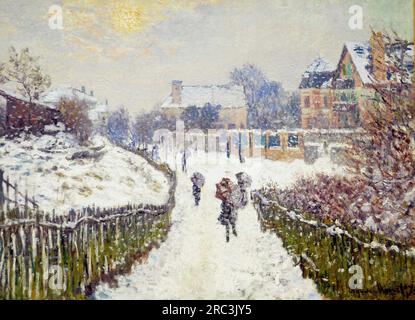 Boulevard Saint-Denis, Argenteuil, nell'inverno 1875 di Claude Monet Foto Stock