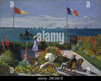 Garden at Sainte-Adresse 1867 di Claude Monet Foto Stock