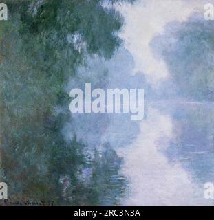 Mattina sulla Senna vicino a Giverny, la nebbia 1893 di Claude Monet Foto Stock