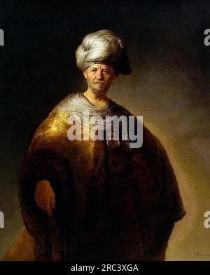 Man in Oriental Costume ('The Noble Slav' o 'Man in a Turban') 1632 di Rembrandt Foto Stock