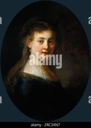 Busto di giovane donna (probabilmente Saskia van Uylenburgh) 1633 di Rembrandt Foto Stock