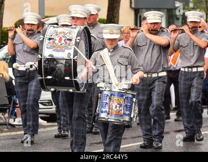 Dodicesimo luglio Parade 2023, Lisburn Road, Belfast Foto Stock