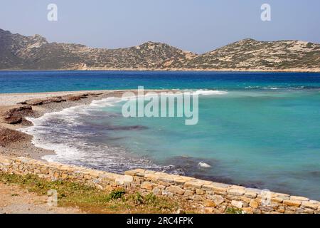 Spiaggia di Agios Pavlos, isola di Amorgos, Grecia Foto Stock