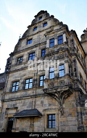 Old Court (Alte Hofhaltung) - un complesso storico di edifici a Bamberga. Si compone di ex edifici residenziali ed economici della Corte Episcopale (15t Foto Stock