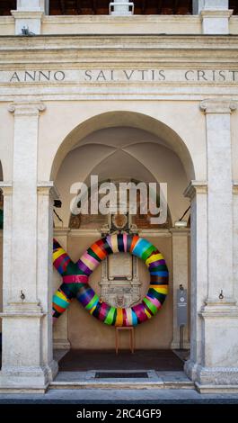 Roma, Lazio, Italia, il Chiostro del Bramante è un edificio rinascimentale italiano progettato dall'architetto Donato Bramante Foto Stock