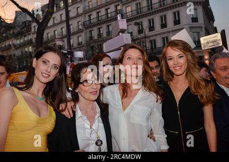 Avant-première au Grand rex : Qu'est-ce qu'on a tous fait au Bon Dieu - Parigi Francia, 10 avril 2014. Foto Stock