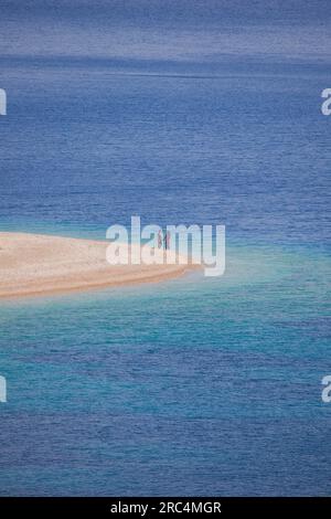 Spiaggia di Agios Dimitrios, isola di Alonissos, Sporades, Grecia. Foto Stock