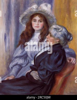 Berthe Morisot e sua figlia Julie Manet 1894 di Pierre-Auguste Renoir Foto Stock