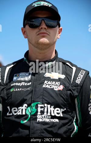 Hampton, Georgia, USA. 8 luglio 2023. NASCAR Xfinty driver, Justin Haley (10) scende in pista per qualificarsi per l'Alsco Uniforms 250 all'Atlanta Motor Speedway di Hampton GA. (Immagine di credito: © Walter G. Arce Sr./ZUMA Press Wire) SOLO USO EDITORIALE! Non per USO commerciale! Foto Stock