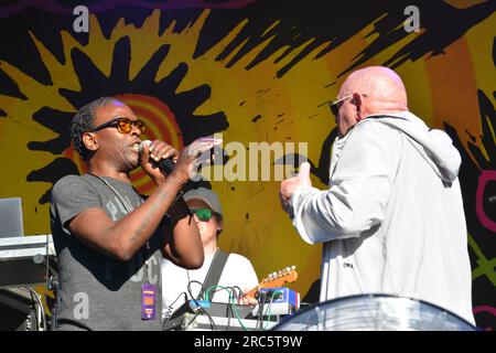 Black Grape in esibizione al festival musicale Bristol Sounds. Bristol, Inghilterra. 24 giugno 2023. Foto Stock