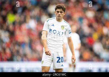 Oslo, Norvegia. 12 luglio 2023. Daniel James (20) del Leeds United visto durante un'amichevole pre-stagione tra il Manchester United e il Leeds United all'Ullevaal Stadion di Oslo. (Foto: Gonzales Photo/Alamy Live News Foto Stock