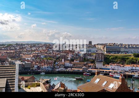 Riprese mozzafiato scattate a Whitby Foto Stock