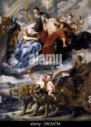 7) l'incontro di Maria de' Medici ed Enrico IV a Lione 1625 di Peter Paul Rubens Foto Stock