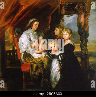 Deborah Kip, moglie di Sir Balthasar Gerbier, e dei suoi figli 1630 di Peter Paul Rubens Foto Stock