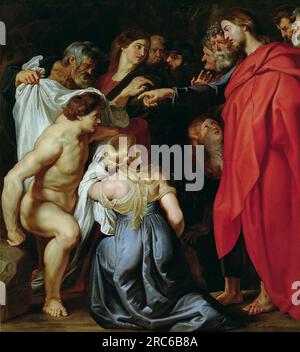 La Resurrezione di Lazzaro di Peter Paul Rubens Foto Stock