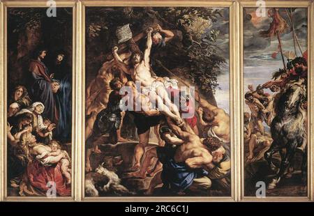 L'innalzamento della Croce 1610 di Peter Paul Rubens Foto Stock