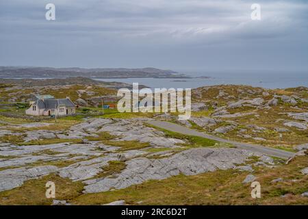 Il paesaggio dell'isola di Harris vicino all'isola di Manish di Harris Foto Stock