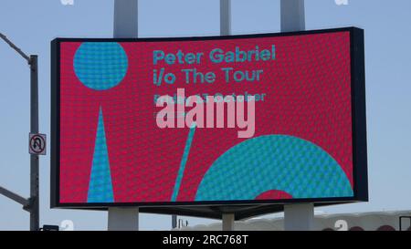 Inglewood, California, USA 11h luglio 2023 Peter Gabriel The Tour Marquee at Kia Forum at 3900 W. Manchester Blvd l'11 luglio 2023 a Inglewood, California, USA. Foto di Barry King/Alamy Stock Photo Foto Stock