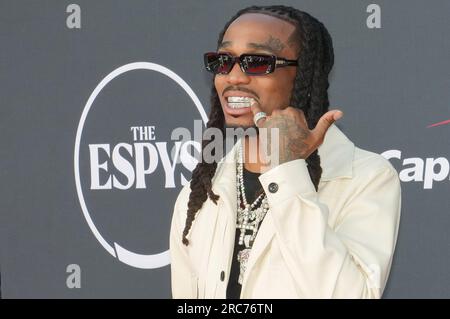 Los Angeles, USA. 12 luglio 2023. Quavo arriva agli ESPY Awards 2023 che si tengono al Dolby Theatre di Hollywood, CALIFORNIA mercoledì 12 luglio 2023. (Foto di Sthanlee B. Mirador/Sipa USA) credito: SIPA USA/Alamy Live News Foto Stock