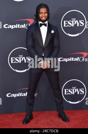 Hollywood, USA. 12 luglio 2023. Damar Hamlin arriva agli ESPY Awards 2023 al Dolby Theatre il 12 luglio 2023 a Hollywood, CALIFORNIA. © Lisa OConnor/AFF-USA.com credito: AFF/Alamy Live News Foto Stock