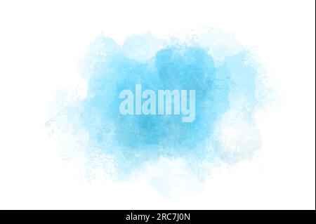 Sfondo libero Acquerello blu acquerello colorato sfondo astratto acquerello blu astratto su sfondo bianco spruzzo di vernice sulla carta è mano Foto Stock