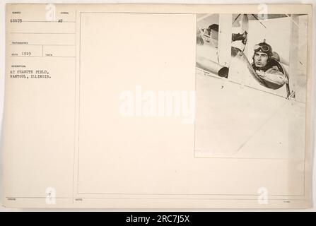 Soldati che conducono esercitazioni di addestramento a Chanute Field a Rantoul, Illinois, nel 1919. Foto Stock