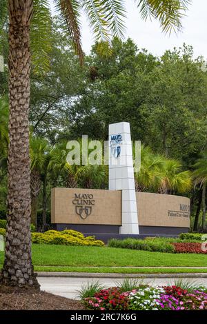 Ingresso alla Mayo Clinic di Jacksonville, Florida. (USA) Foto Stock